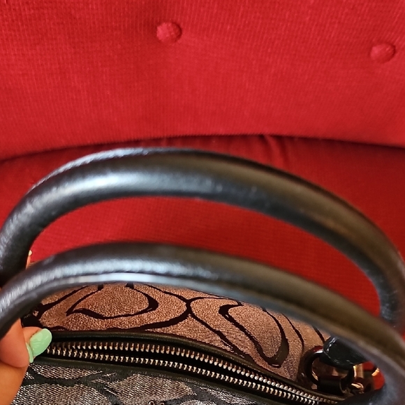 COACH 2010 MADISON SOPHIA LEATHER LUREX SEQUIN LARGE SATCHEL BAG TOTE Like New! - Picture 11 of 12